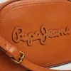 Sac à bandoulière effet cuir avec logo