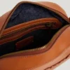 Sac à bandoulière effet cuir avec logo
