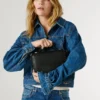 Sac à bandoulière effet cuir avec rabat
