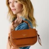 Sac à bandoulière effet cuir avec rabat