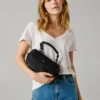 Sac à bandoulière effet cuir avec rabat