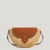 Sac à bandoulière en jute avec rabat
