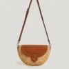 Sac à bandoulière en jute avec rabat