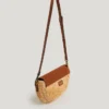 Sac à bandoulière en jute avec rabat