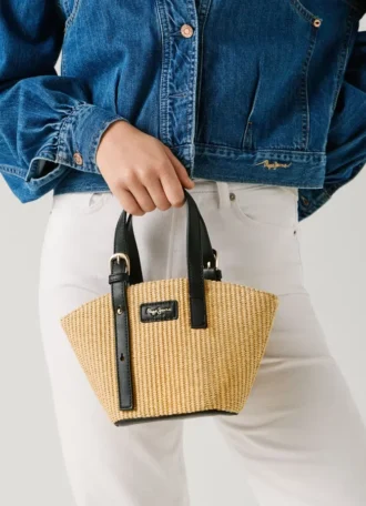Sac à bandoulière en raphia
