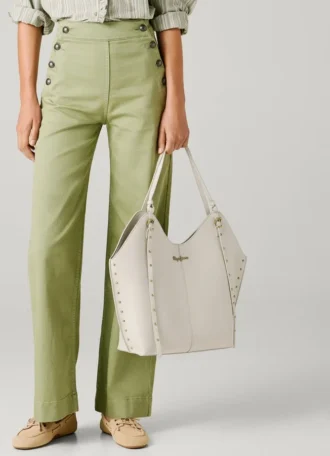 Sac cabas effet cuir avec clous