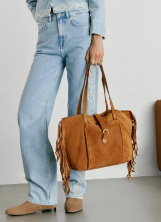 Sac cabas en daim