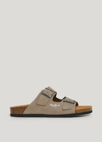 Sandales en daim à double boucle
