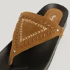 Sandales plates en daim Sandales plates en daim