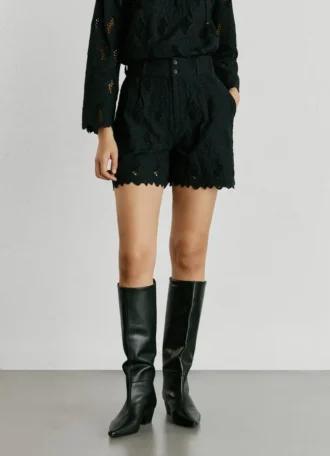 Short avec détails ajourés