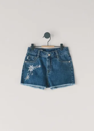 Short en denim coupe décontractée