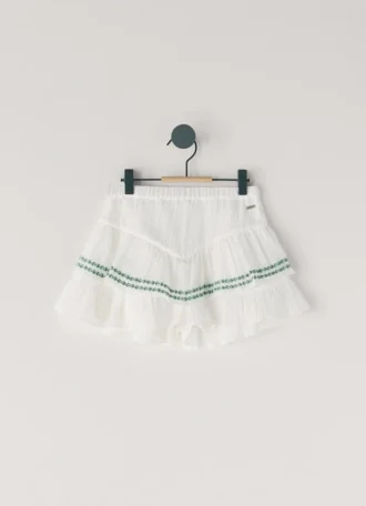 Short fluide avec détails brodés