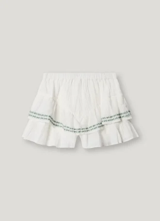 Short fluide avec détails brodés
