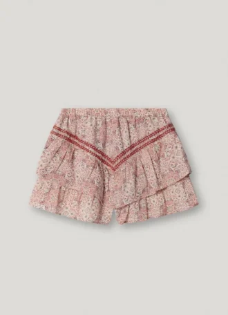 Short fluide à imprimé floral