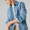 Surchemise en denim coupe ample