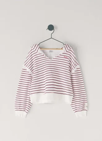 Sweat à capuche rayé
