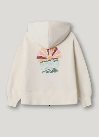 Sweat à capuche zippé coupe ample