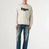 Sweat-shirt à col rond et coupe classique