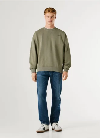 Sweat-shirt à col rond et logo