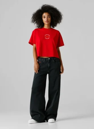 T-shirt ample avec imprimé dans le dos
