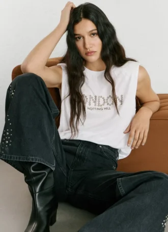 T-shirt avec détails clous