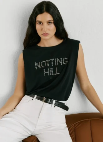 T-shirt avec détails clous