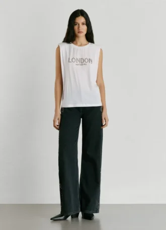 T-shirt avec détails clous