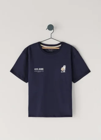 T-shirt coupe ample avec imprimé dans le dos