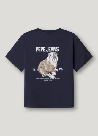 T-shirt coupe ample avec imprimé dans le dos
