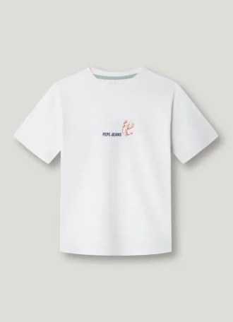 T-shirt coupe classique avec imprimé dans le dos