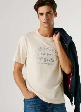 T-shirt à imprimé graphique, coupe classique