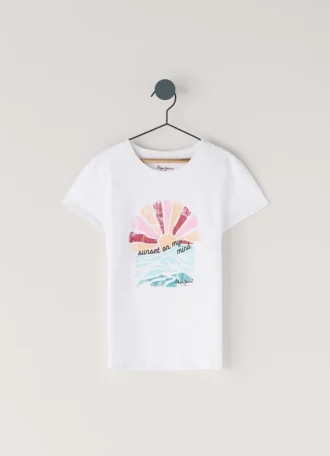 T-shirt à imprimé graphique, coupe classique