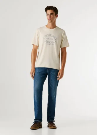 T-shirt à imprimé graphique, coupe classique