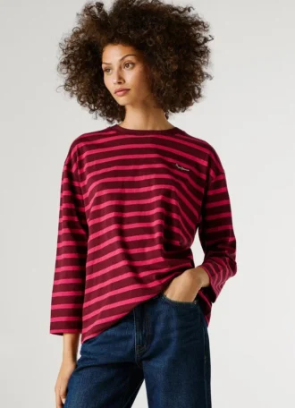 T-shirt à manches longues rayé