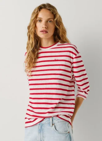 T-shirt à manches longues rayé