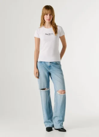 T-shirt slim fit avec logo imprimé
