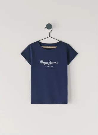 T-shirt slim fit avec logo pailleté