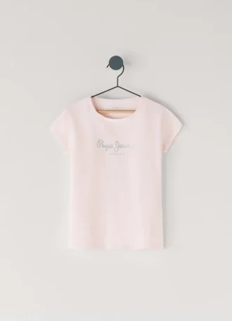 T-shirt slim fit avec logo pailleté