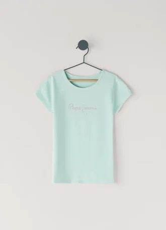 T-shirt slim fit avec logo pailleté