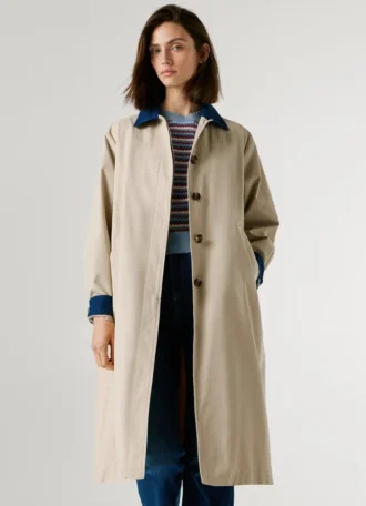 Trench-coat à col chemise