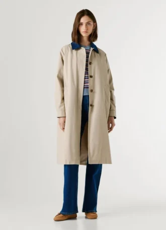 Trench-coat à col chemise