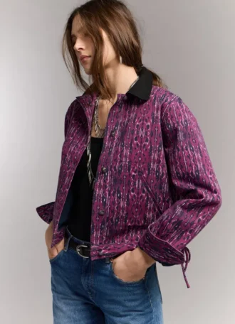 Veste à col chemise imprimée