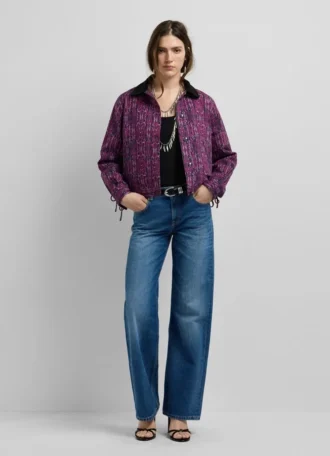 Veste à col chemise imprimée
