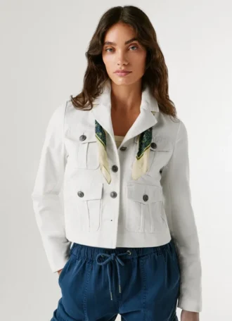 Veste courte en sergé