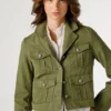 Veste courte en sergé