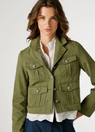 Veste courte en sergé
