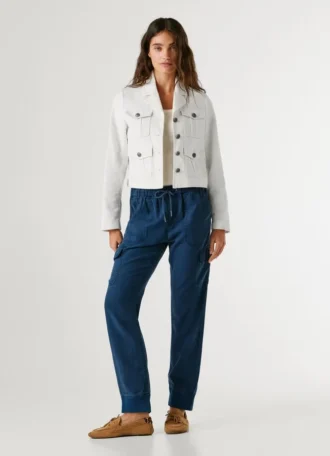 Veste courte en sergé