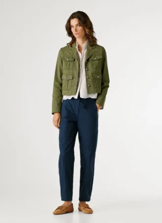 Veste courte en sergé