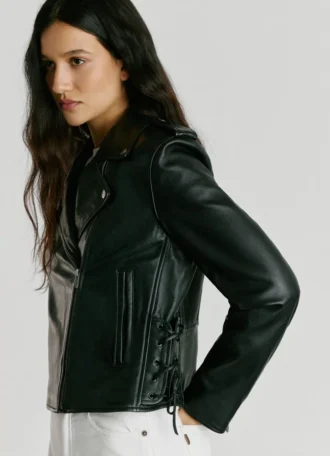 Veste de motard en cuir