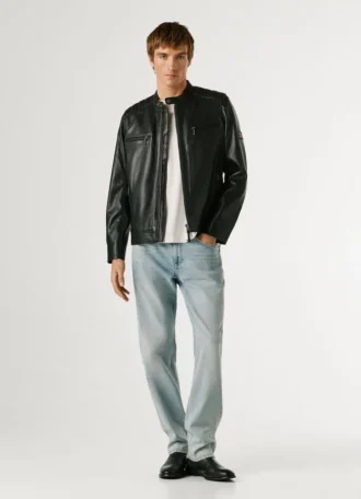 Veste de motard en cuir